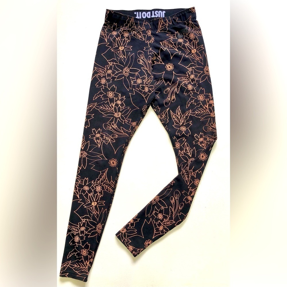 NIKE Just Do It. Floral Leggings Size S